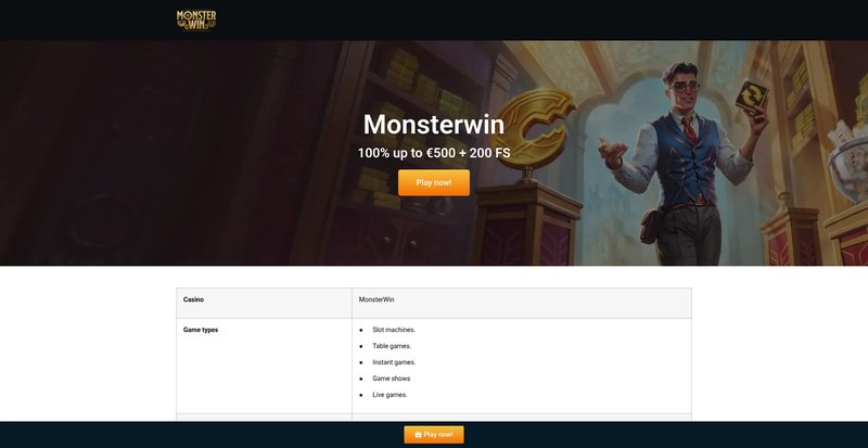 Monsterwin Casino in Deutschland: Ein Ganz Neues Spielerlebnis Awaits - overview